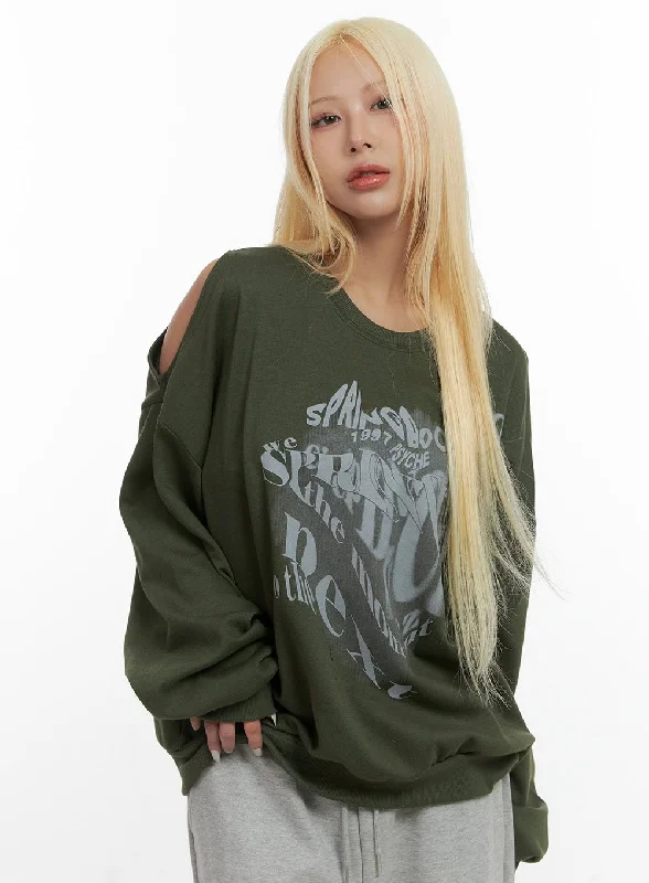 Comfy Graphic Print Sweatshirt CS426