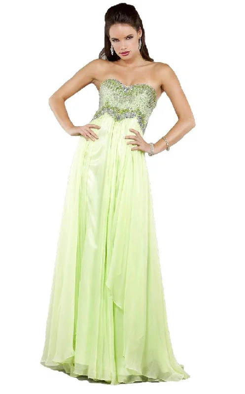 Jovani 1920 Long Strapless Formal Chiffon Dress