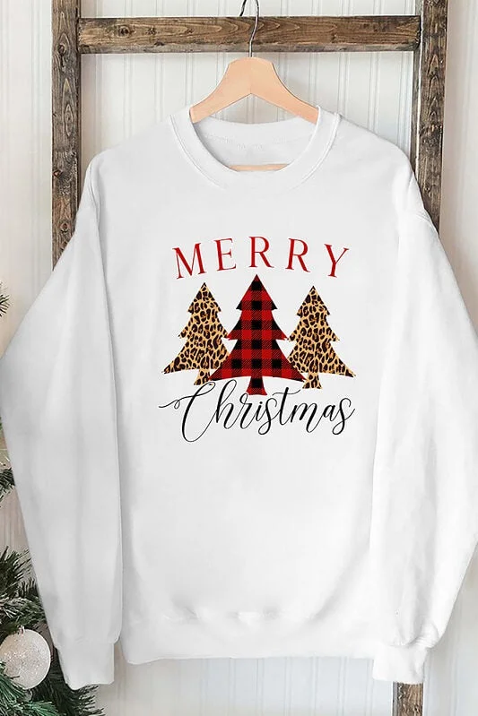 Merry Little Christmas Leopard Sweatshirt