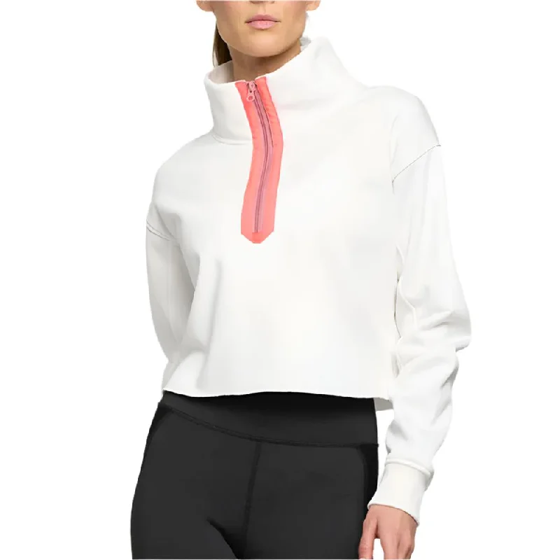 Women`s Cloud Zip It Up Tennis Sweatshirt White and Mineral