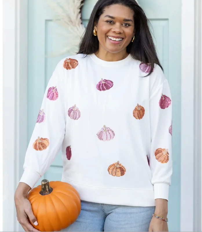 MARY SQUARE KATIE PUMPKIN SWEATSHIRT