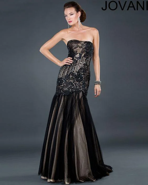 Jovani 6305 Strapless Mermaid Long Evening Gown