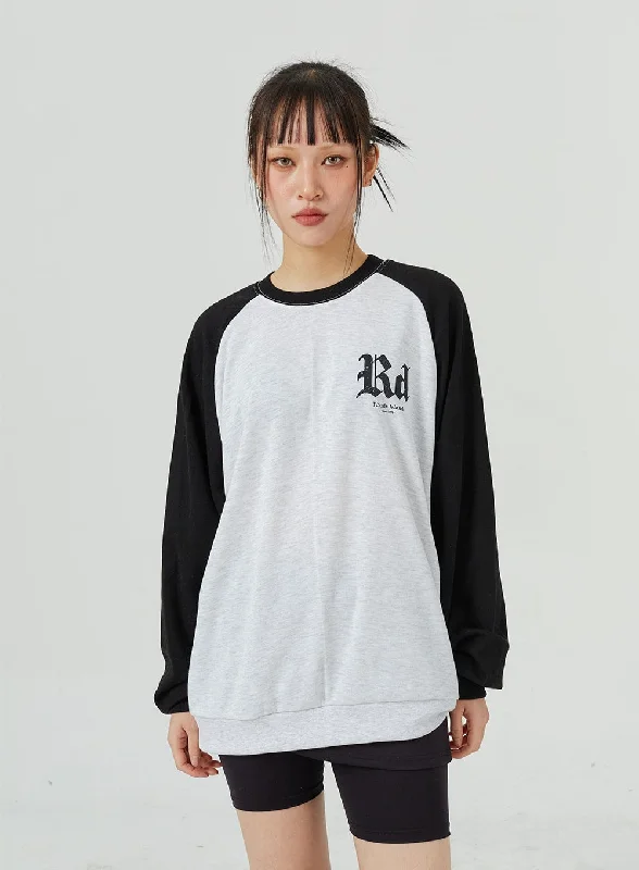 Two Color Graphic Sweatshirt CM316