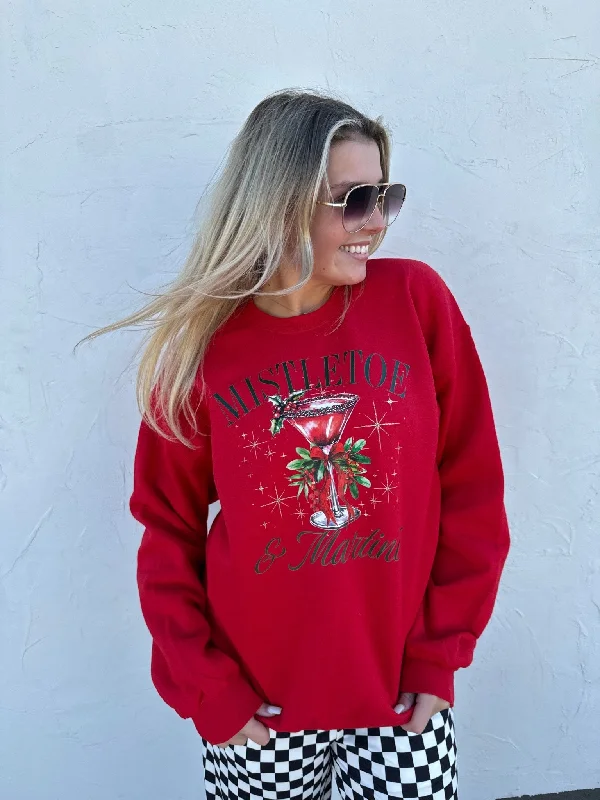 Mistletoe Martini holiday graphic sweatshirt