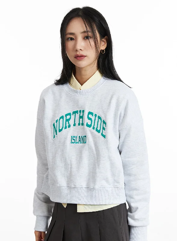 Embroidered Letter Sweatshirt OO323