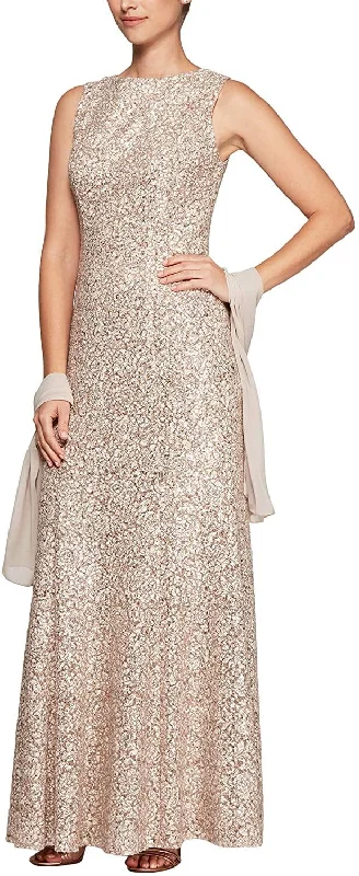 Alex Evenings AE2121979 Sleeveless Long Formal Dress