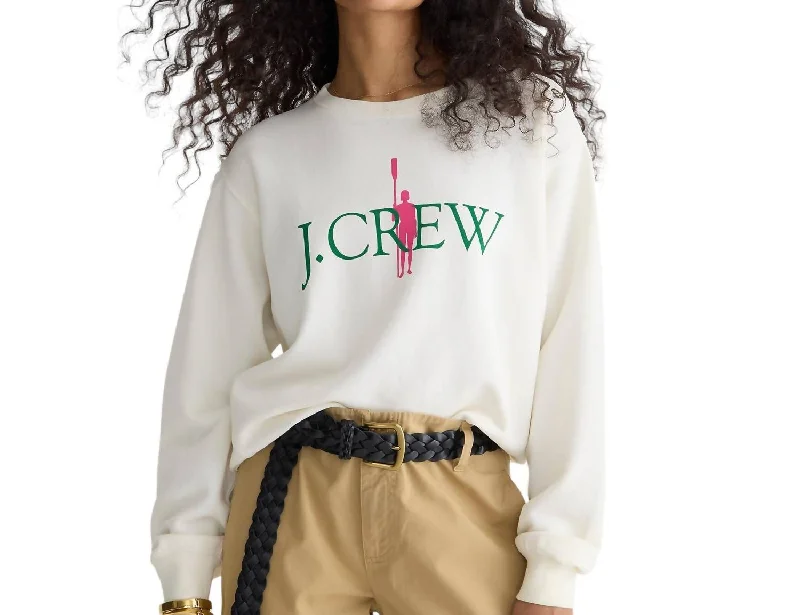 French Terry Oarsman Relaxed Sweatshirt In Ivory