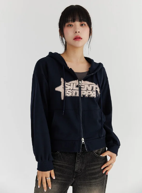 Graphic Print Hoodie Sweatshirt CS327