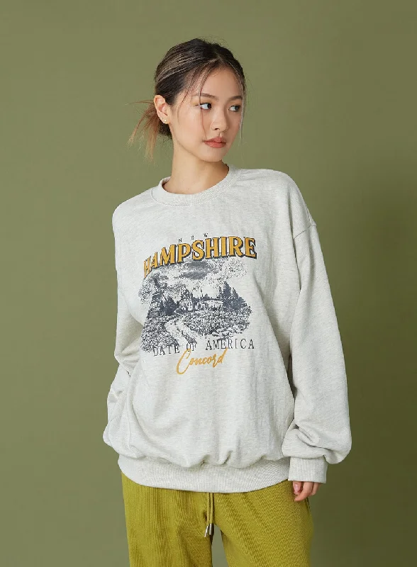 Printing Loose Fit Sweatshirt CG12