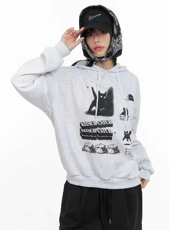 Chic Graphic Hooded Sweatshirt CS412