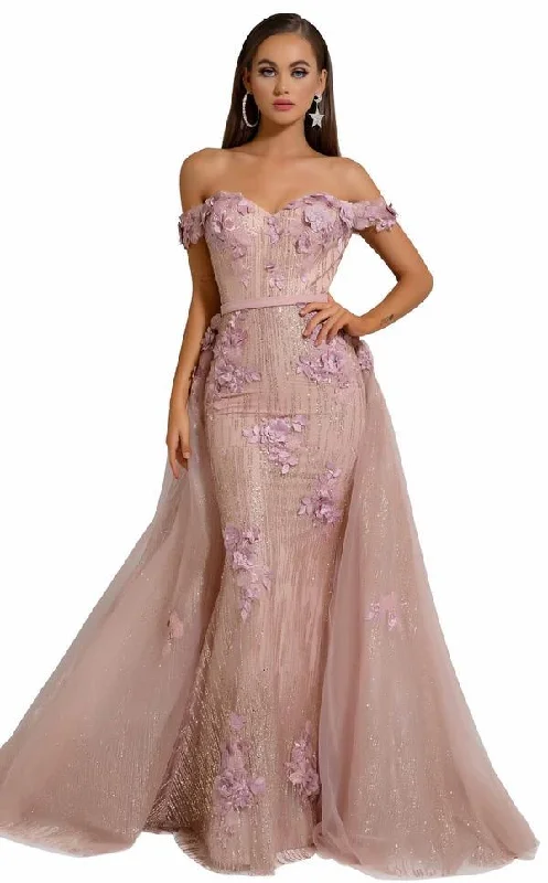 Portia And Scarlett 6015S Off Shoulder Long Gown