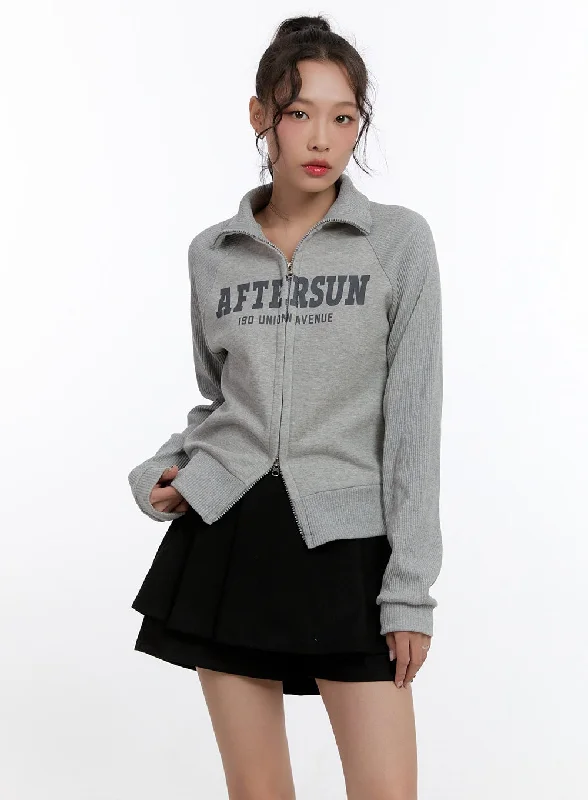 Graphic Double Zip-Up Sweatshirt CN421