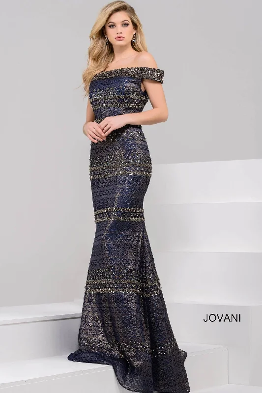 Jovani 40872 Long Formal Off Shoulder Prom Dress