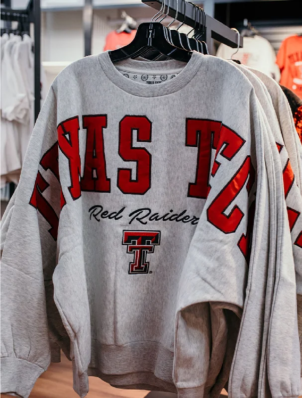 Texas Tech Press Box "Flannigan BMOC" Doleman Oversized Crew Neck Sweatshirt