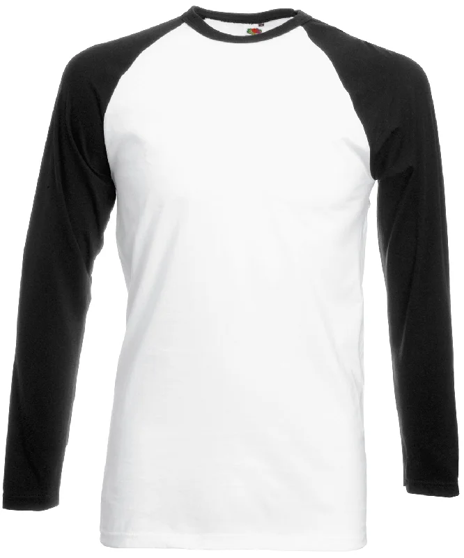 White/Black* - Long sleeve baseball T