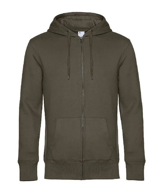 Khaki - B&C KING Zipped Hood