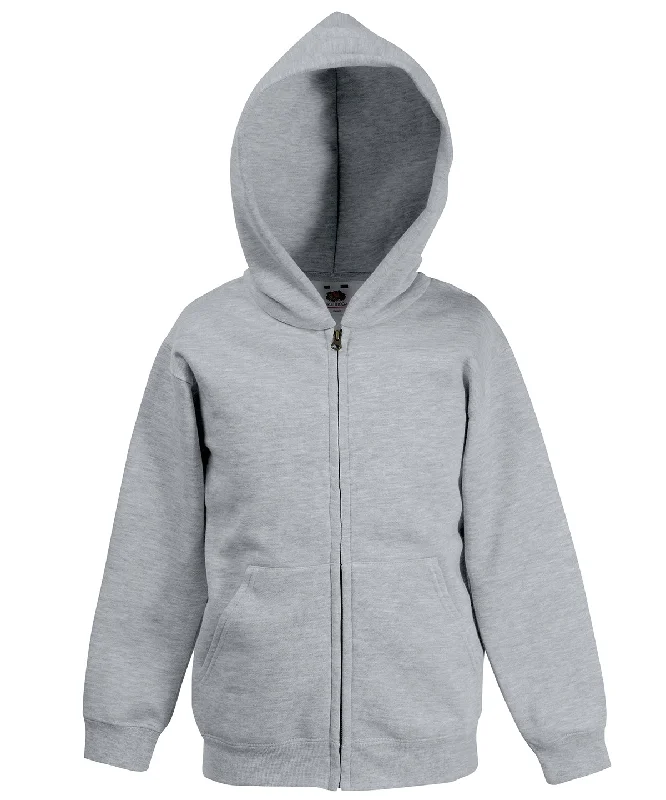 Heather Grey - Kids classic hooded sweatshirt jacket