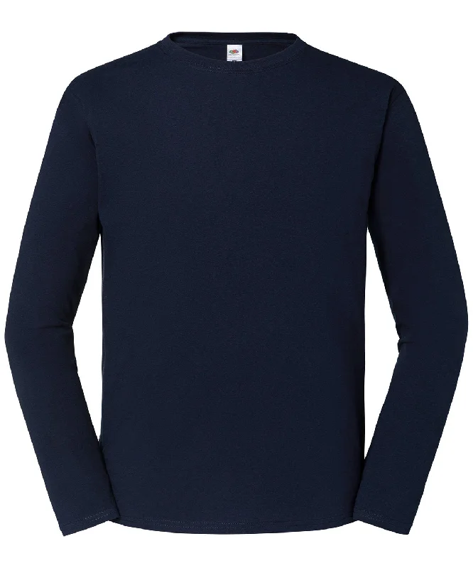 Deep Navy - Iconic 195 ringspun premium long sleeve T