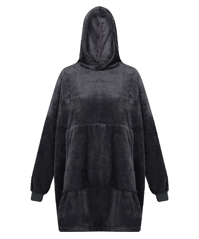 Seal Grey - Snuggler oversized fleece hoodie