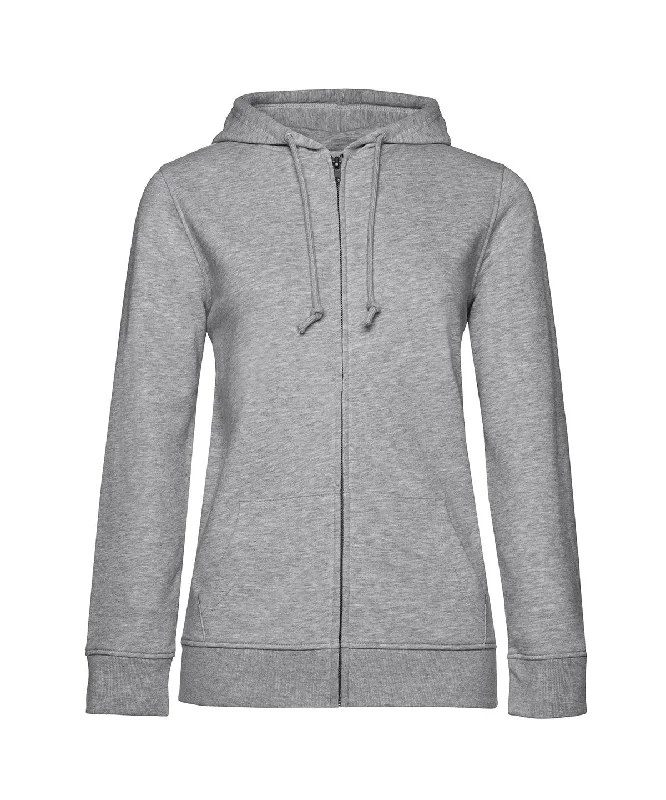 Heather Grey - B&C Inspire Zipped Hood /women