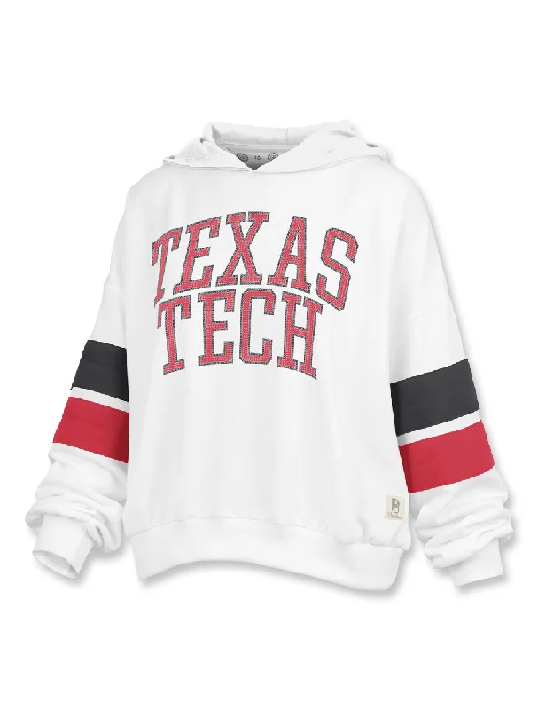 Texas Tech Press Box "Kelly" Long Sleeve Hooded Oversized Pieced French Terry