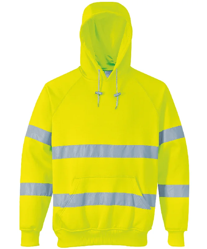 Yellow - Hi-vis hooded sweatshirt (B304)