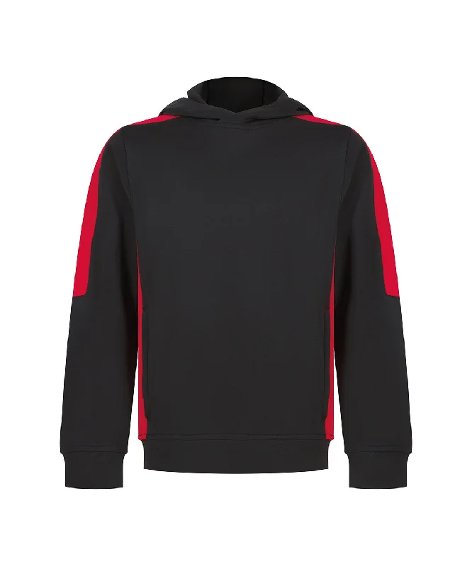 Black/Red - Kids contrast team hoodie