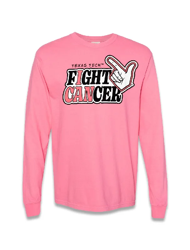 Texas Tech "I Can Fight" Breast Cancer Awareness Long Sleeve T-shirt