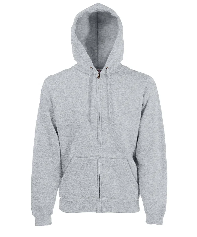 Heather Grey* - Premium 70/30 hooded sweatshirt jacket