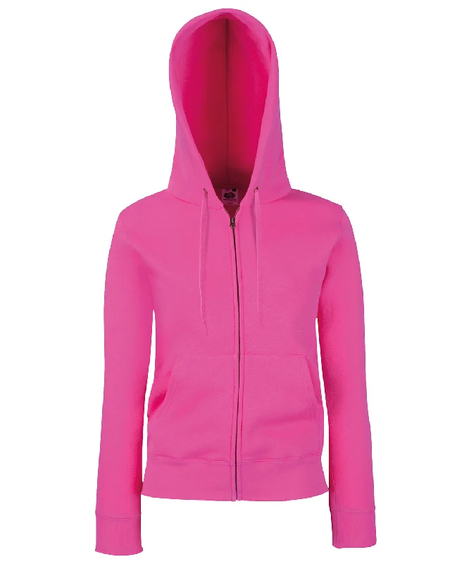 Fuchsia - Women's premium 70/30 hooded sweatshirt jacket