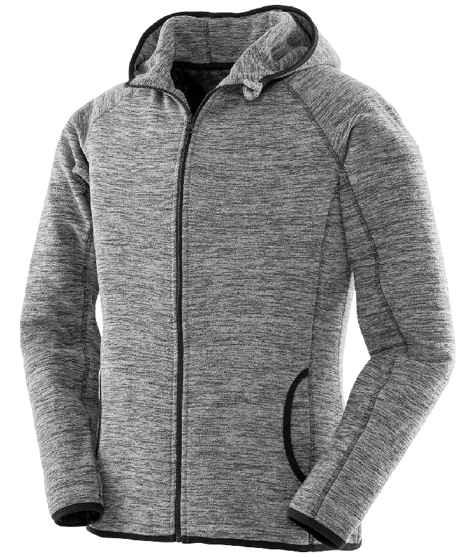 Grey/Black - Women's microfleece hoodi