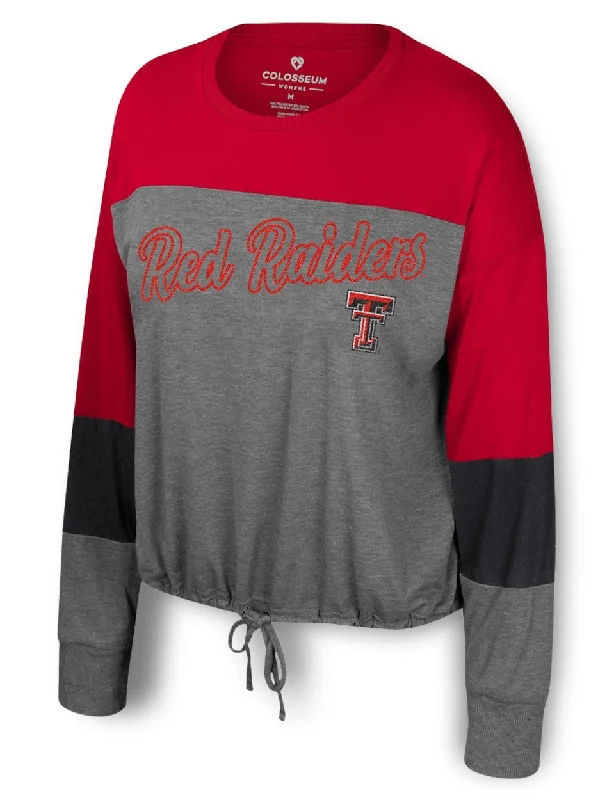 *Arena Texas Tech "Twinkle Lights" Cinched Color Blocked WOMEN'S Long Sleeve Shirt