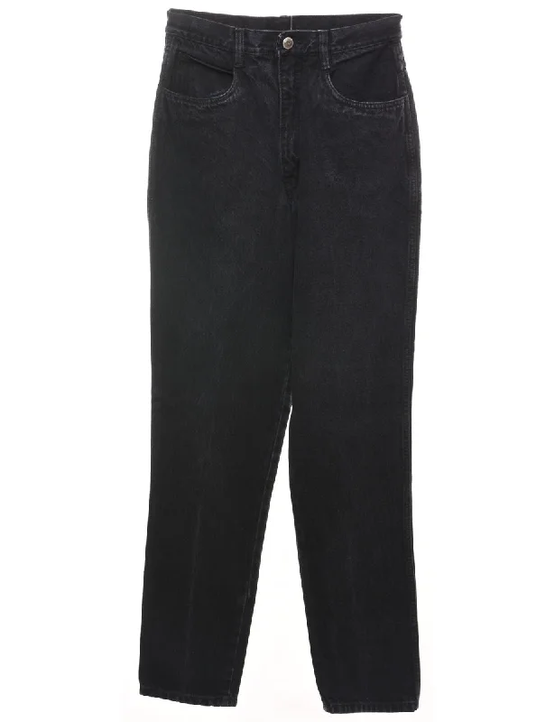 Black High Waist Tapered Jeans - W26 L31