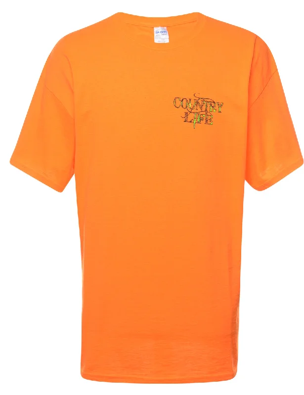 Country Life Printed T-shirt - XL