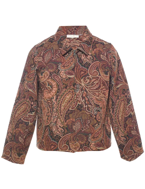 Paisley Pattern Tapestry Jacket - M