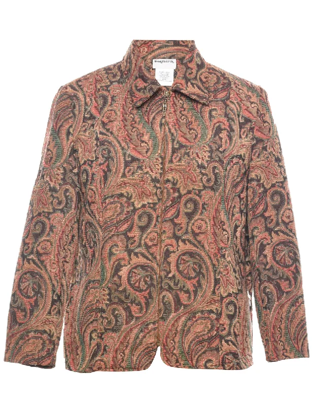 Paisley Pattern Tapestry Jacket - XS