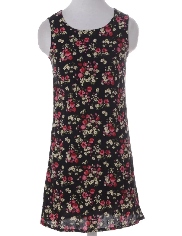 Label Floral Short Dress