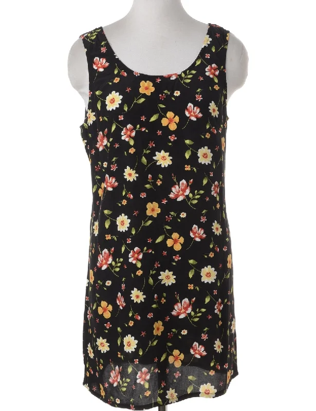 Label Floral Short Dress