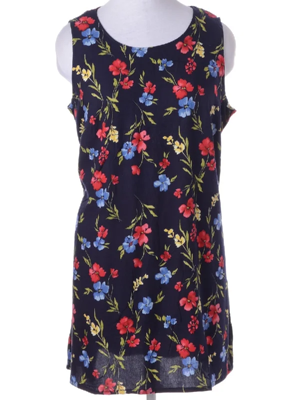 Label Floral Short Dress