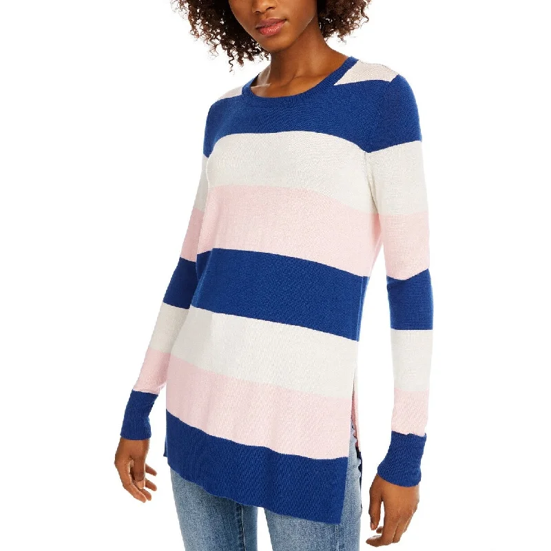 Maison Jules Women's Striped Sweater Blue Size X-Small