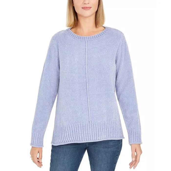 Style & Co Women's Chenille Sweater Purple Size Large