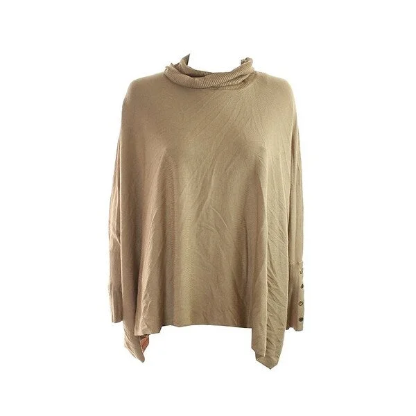 Alfani Mock-Neck High-Low Sweater, Modern Camel, M - 10