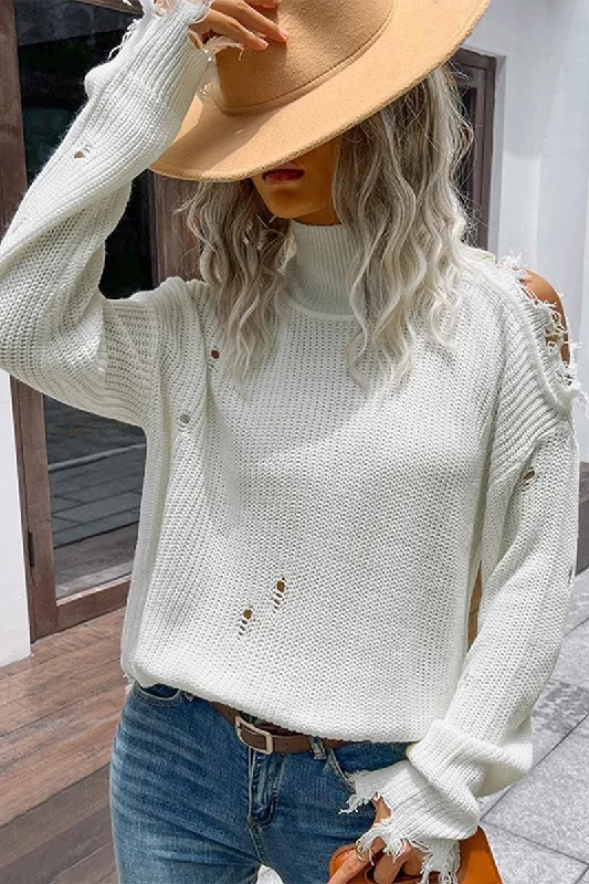 HIGH NECK VINTAGE KNIT SWEATER