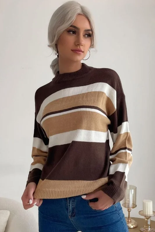 COLOR BLOCK DAILY SWEATER TOP