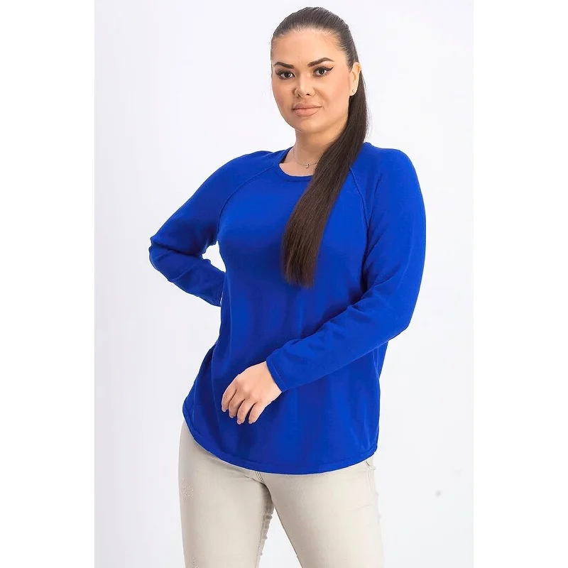 Karen Scott Women's Petite Cotton Sweater Blue Size Petite Small - Petite Small