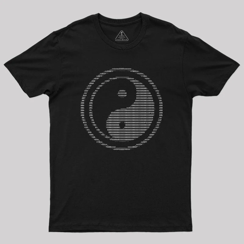 ASCII Yin Yang Geek T-Shirt