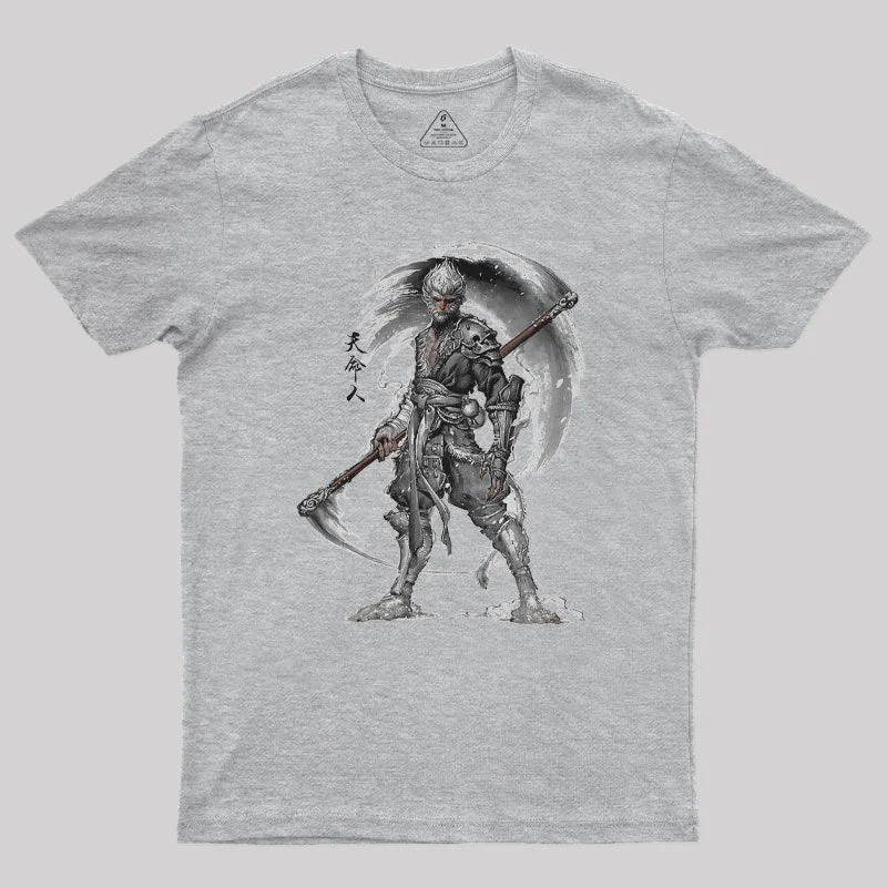 Black Myth Wukong Black and White Ink Geek T-Shirt