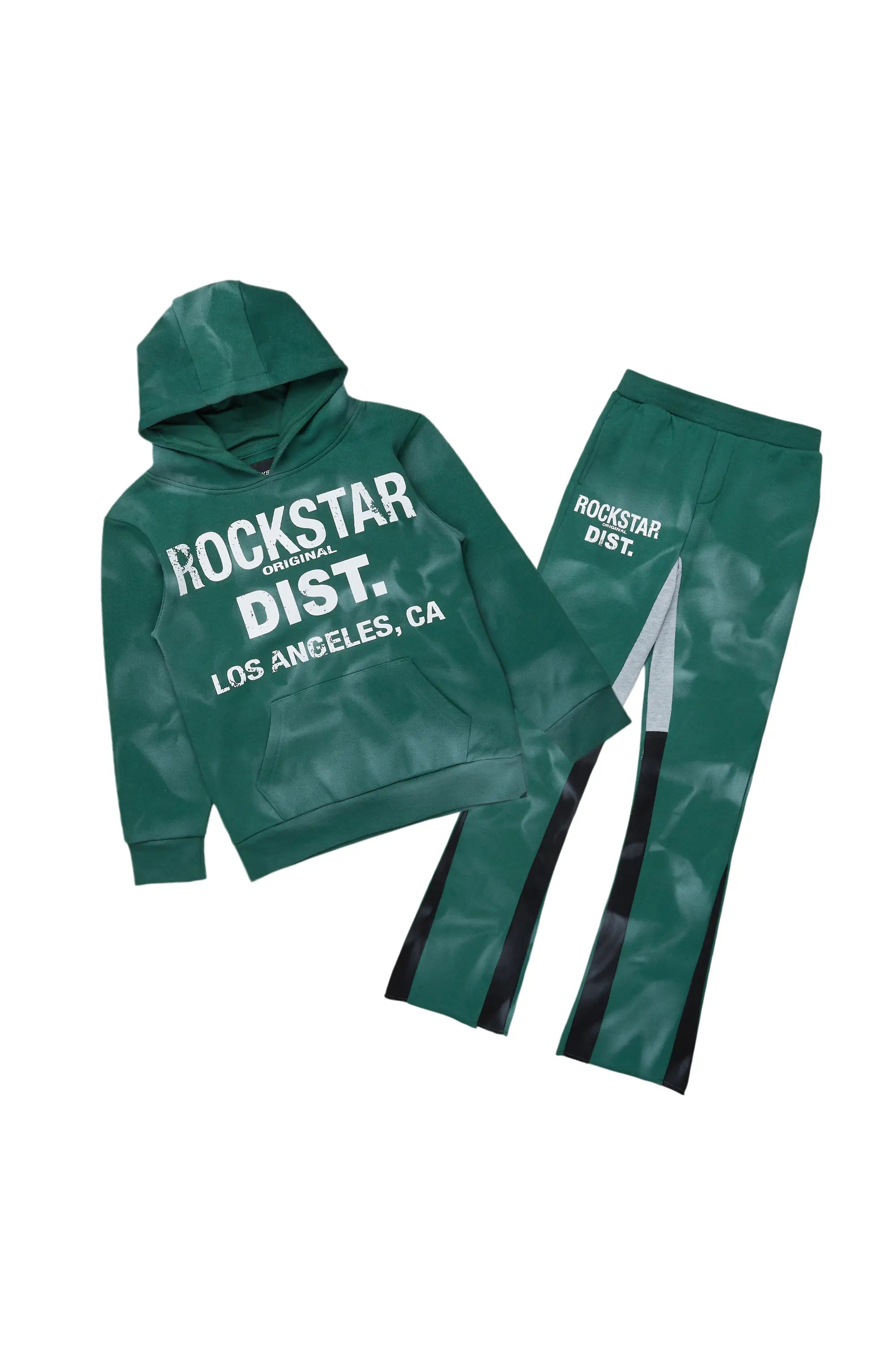 Boys Nelly Green Stacked Pant Set