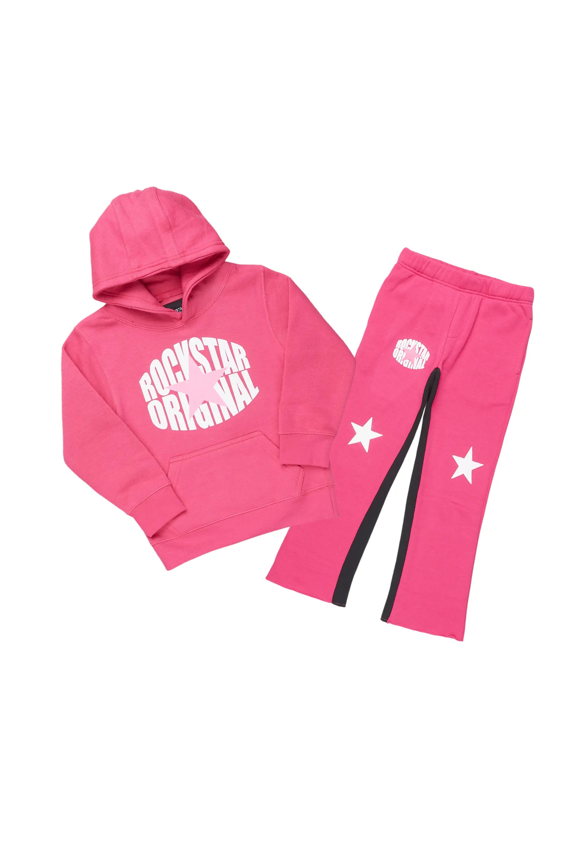 Girls Lucia Fuchsia Baggy Fit Pant Set