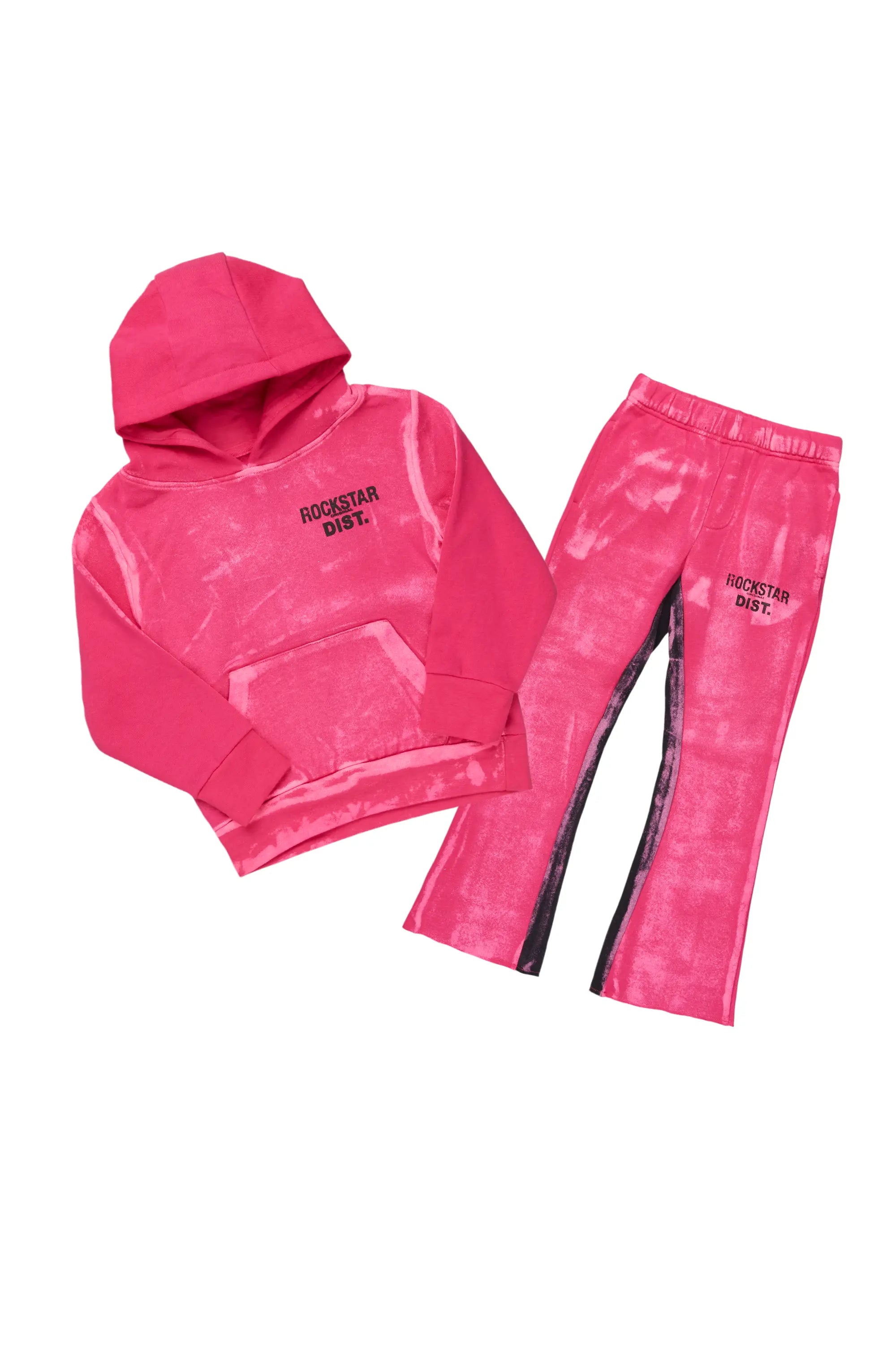 Girls Kenia Fuchsia Baggy Fit Pant Set